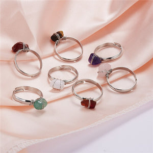Wire Wrapped Rings with Stones