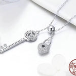 Heart Lock and Key Necklace