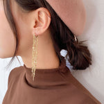 Long Drop Chain Earrings