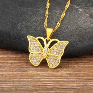 Butterfly Earrings and Necklace Set