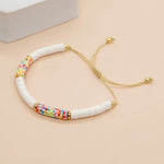 Rainbow Clay Bead Bracelet
