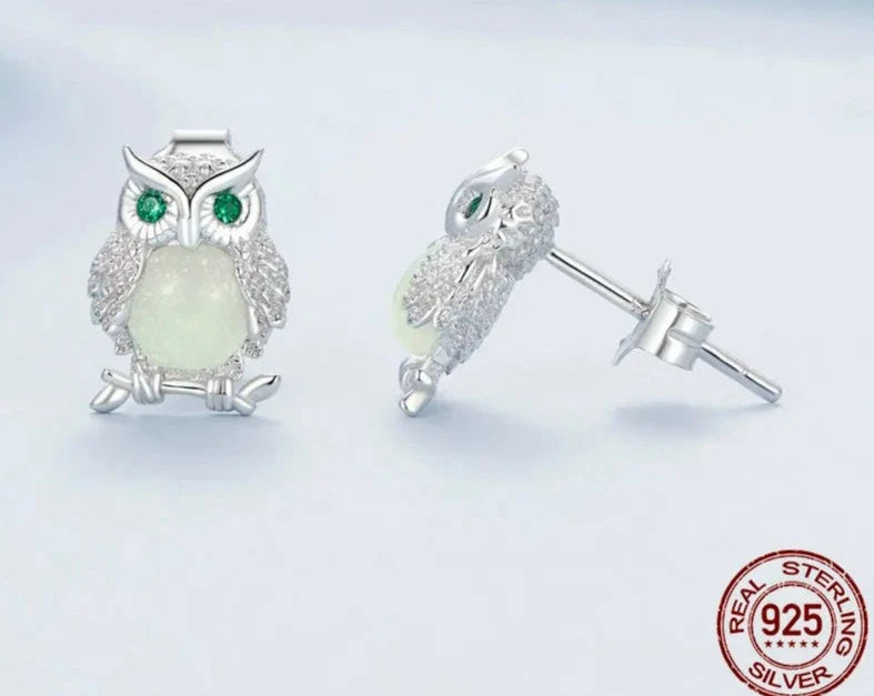 Luminous Owl Earrings