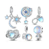Silver Moonstone Charms