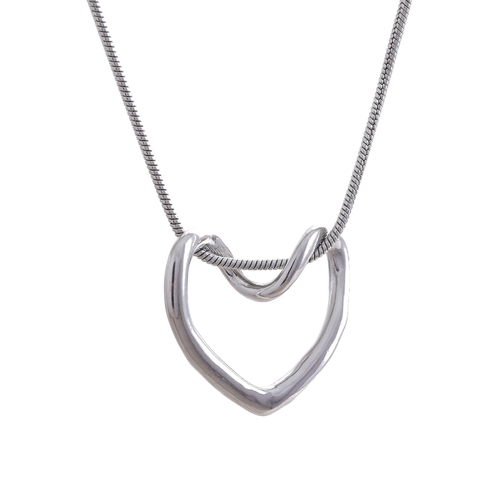 Small Sideways Floating Heart Necklace - Sterling Silver, 14k Gold Fil –  Glass Palace Arts