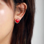 Red Jasper Stud Earrings