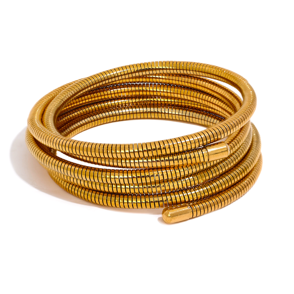 Dual Tone Men's Classic Spiral Bracelet – Aabha in you