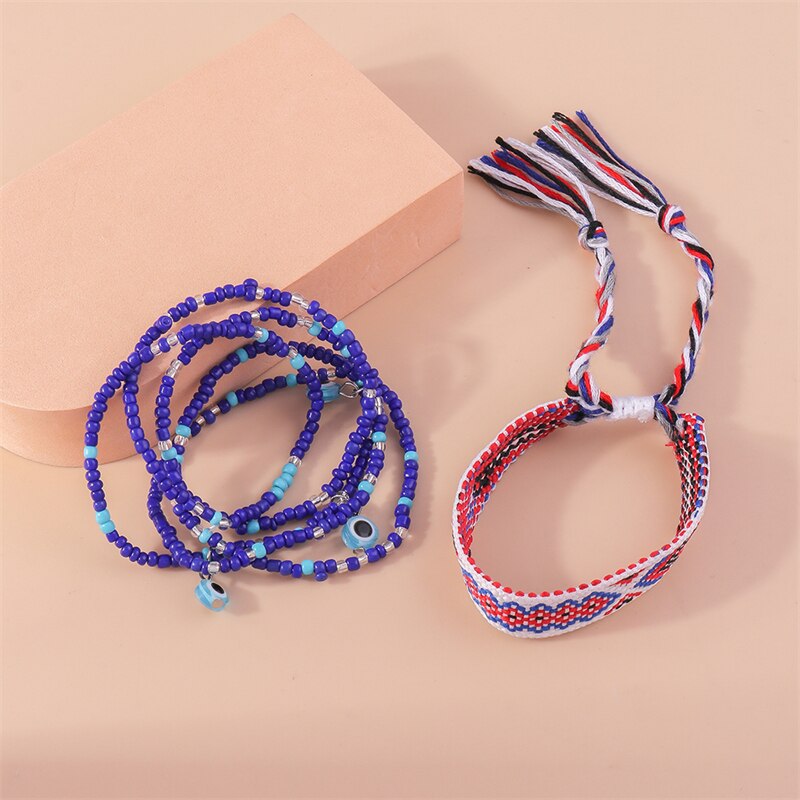 Long tiantian Summer Anklet Bracelets for Women,Handmade Waterproof  Adjustable Braided Rope Anklets for Teen Girls Boho Jewelry Gifts(Orange  Blue) : Amazon.in: Jewellery