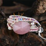Rose Quartz Wrap Bracelet - Sutra Wear