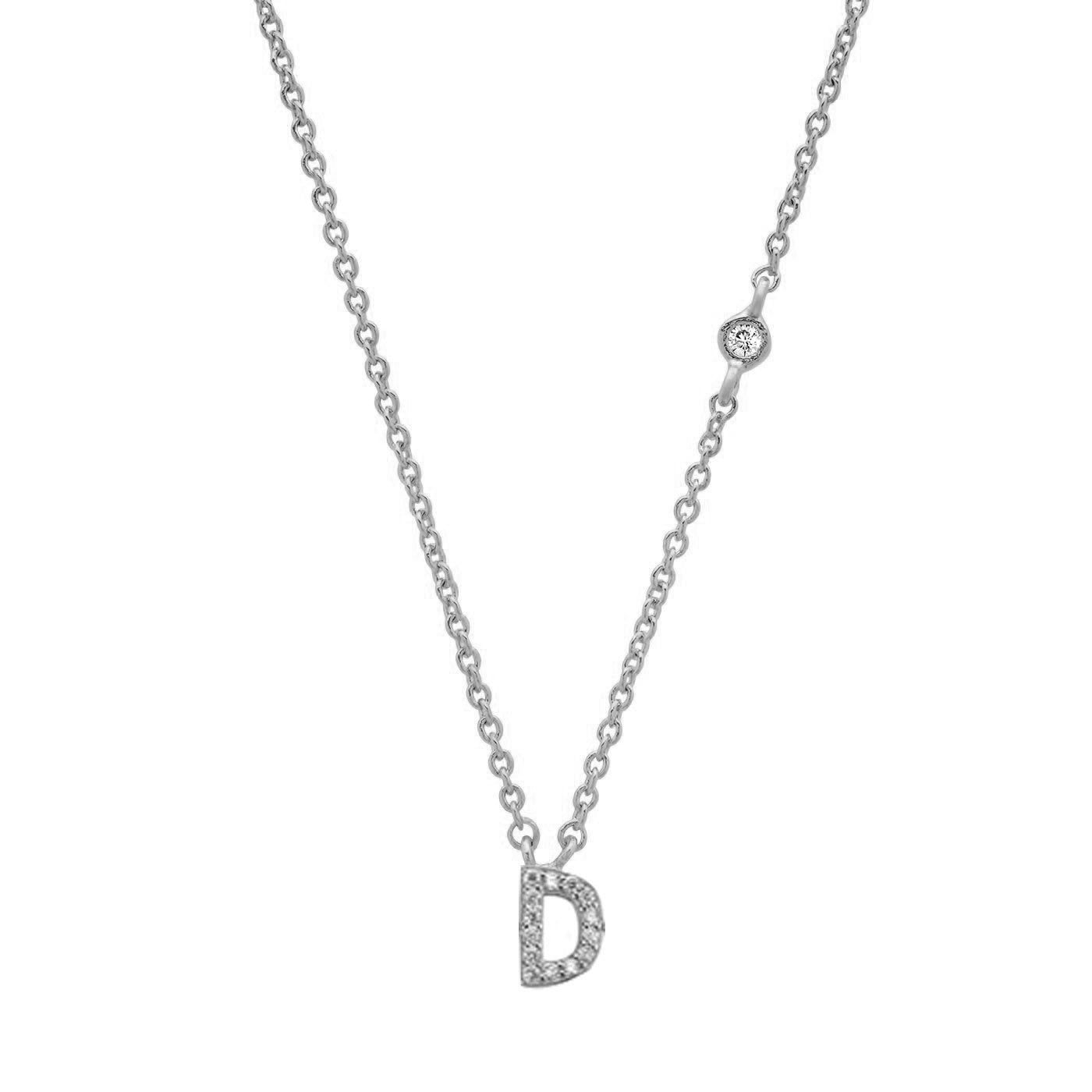 sterling silver initial necklace	