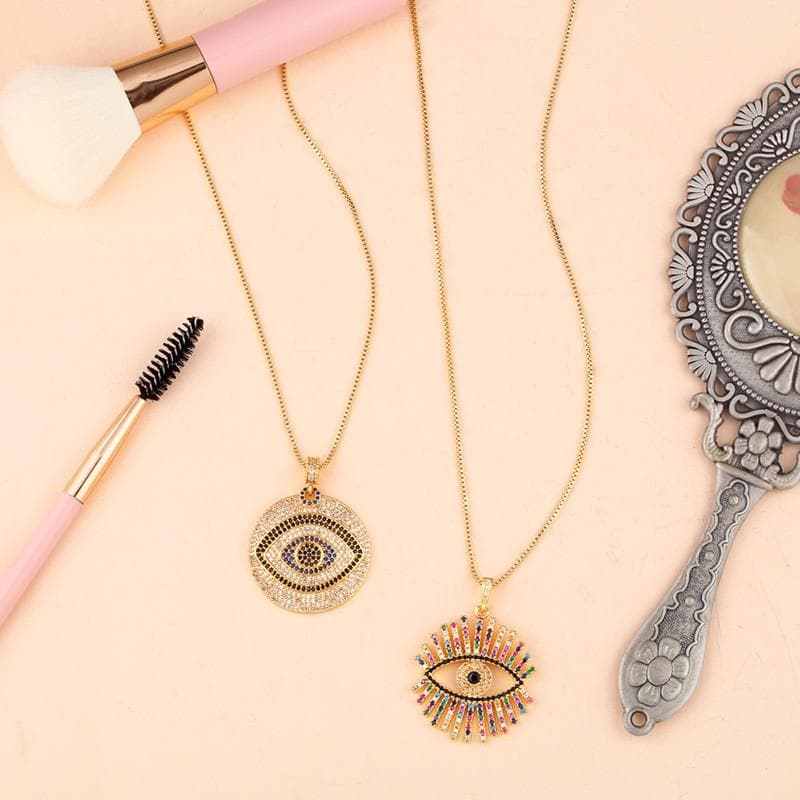 Gold Filled Evil Eye Necklace - Sutra Wear