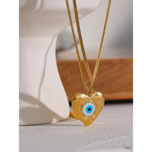 Evil Eye Heart Multilayer Necklace