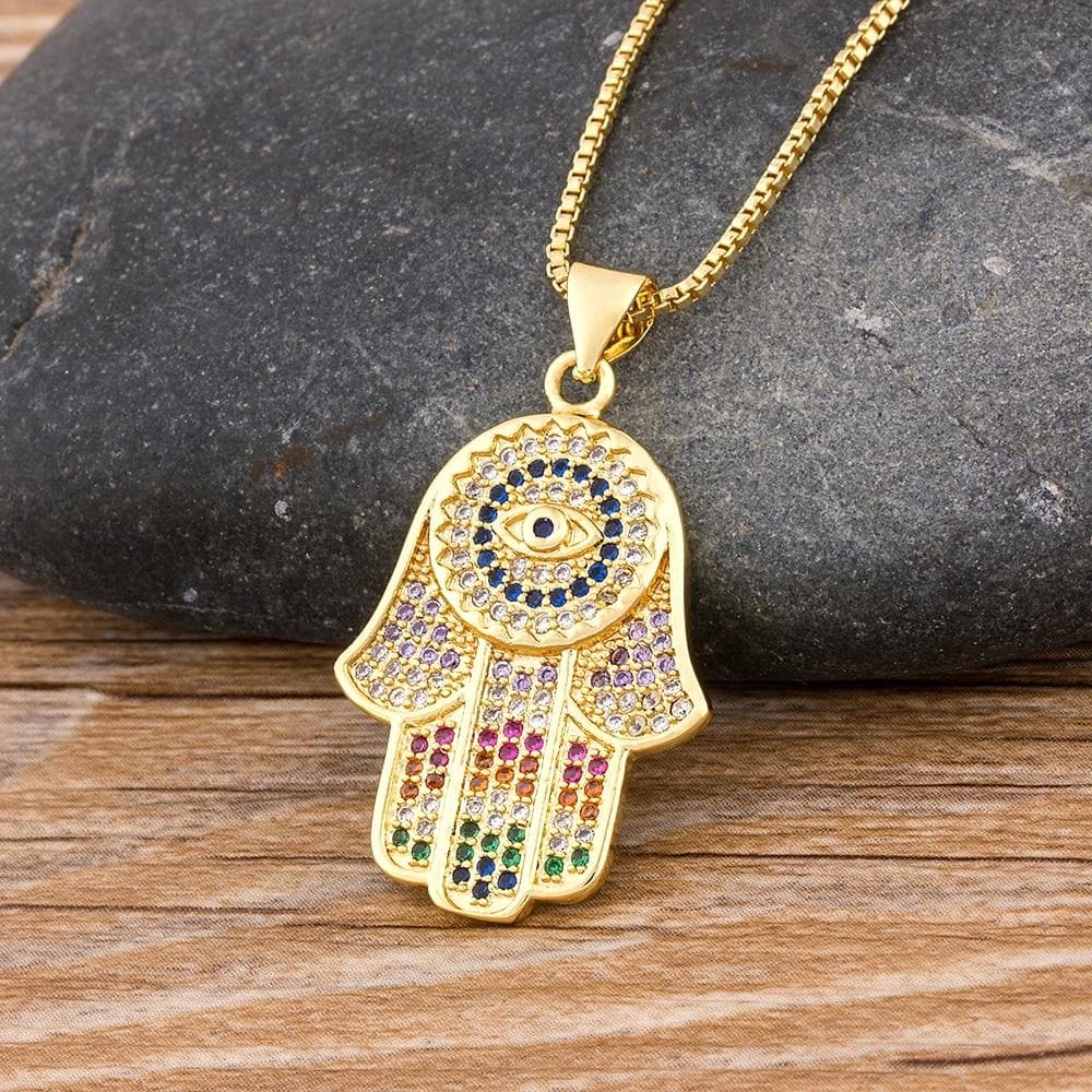 Buy Personalized Hamsa Necklace With Birthstone-sterling Silver Fatima Hand  Necklace for Women-blue Evil Eye Pentant-protection Necklace for Her Online  in India - Etsy