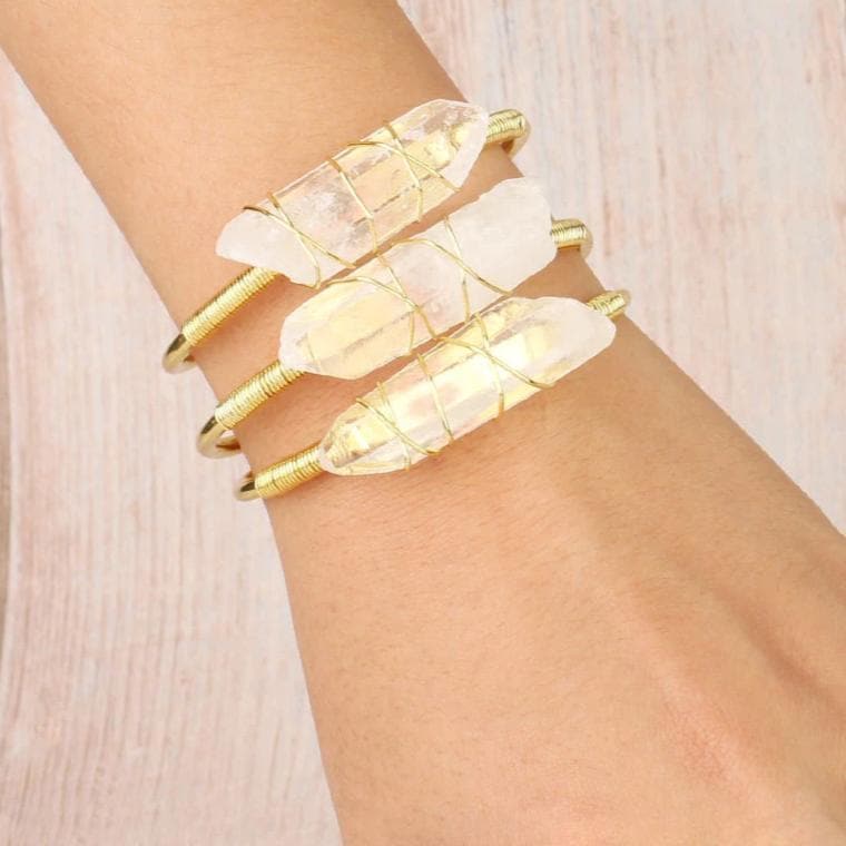 Crystal Clear Quartz & Hematite Bracelet – InJewels Healing Jewelry