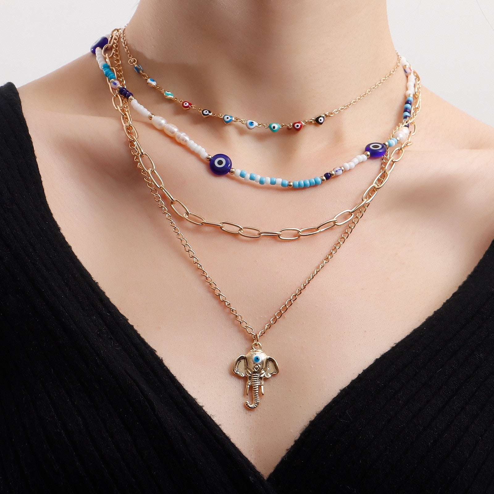 Boho Layered Necklace for Women and girls This chain necklace gives the  look of stylish and bold. These statement chain necklaces look… | Instagram