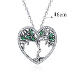 Heart tree of life necklace