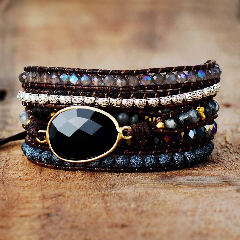 Bohemian Imperial Jaspers Crystal Handmade Leather Wrap Bracelets –  WillQueen shop