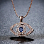Evil Eye Blue Zircon Stone Necklace- Sutra Wear