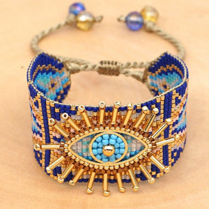 Boho Evil Eye Premium Handmade Beads Bracelet - Adjustable - Sutra Wear