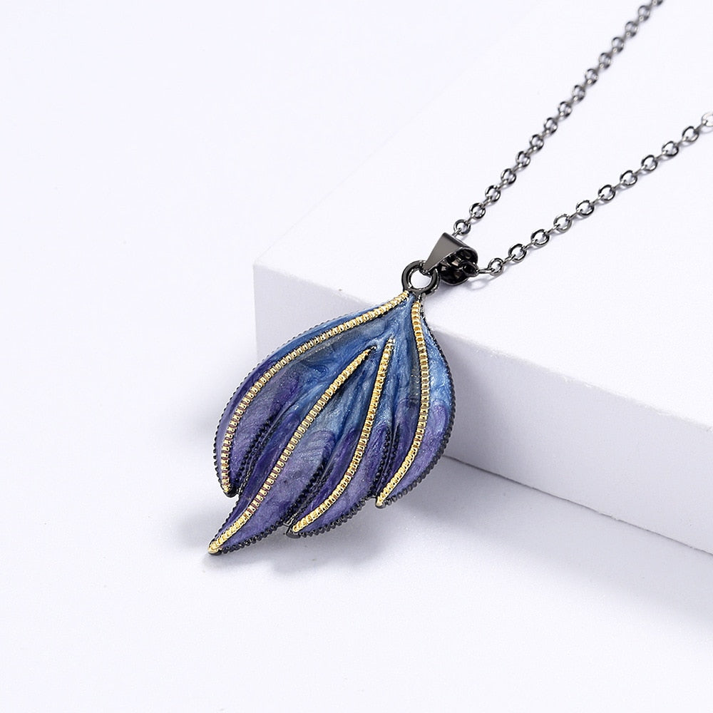 Boho Two-tone Pendant with Necklace