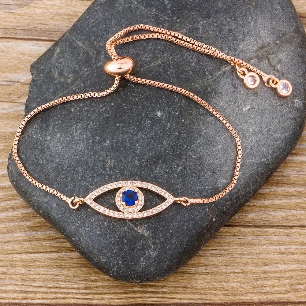 Evil eye bracelet in gold - Sutra Wear