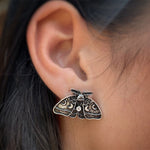Luna Moth Stud Earrings