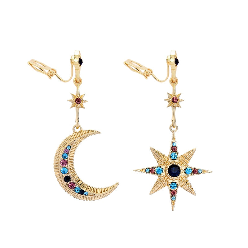 Boho Star Moon Earrings