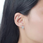Silver Hamsa Earrings