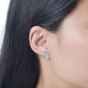 Silver Hamsa Earrings
