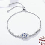 925 Sterling Silver Evil Eye Bracelet - Sutra Wear