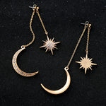 Crystal Moon and Star Earrings