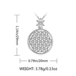 Flower of Life 925 Sterling Silver Necklace- Sutra Wear