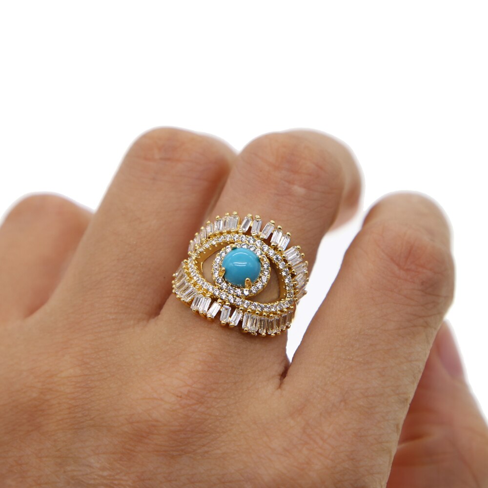 East-West Pear Eye Ring – Shahla Karimi