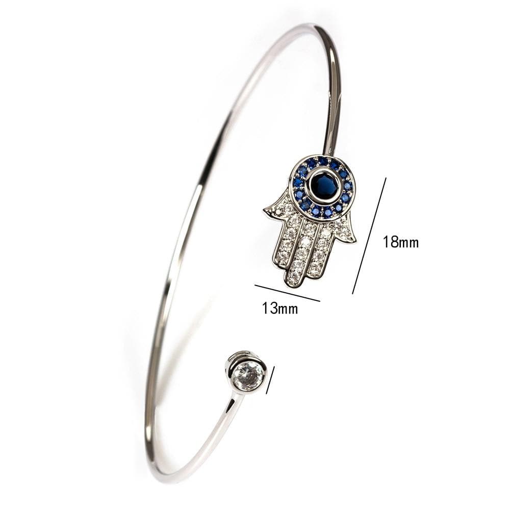 Buy Hamsa Hand Bracelet in 925 Sterling Silver and 4mm Paracord Online   AYAS