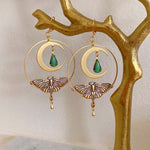 luna moth earrings
