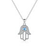 Hamsa Necklace for Women, 925 Sterling Silver Hamsa Necklace
