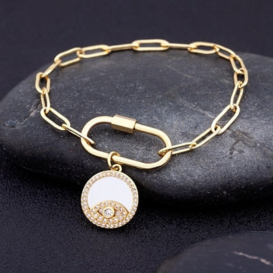 Evil eye Hamsa fatima Hand of Protection Charm Bracelet Necklace Jewelry  gift | eBay