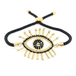 Black and Gold Evil Eye Bracelet - SUTRA WEAR
