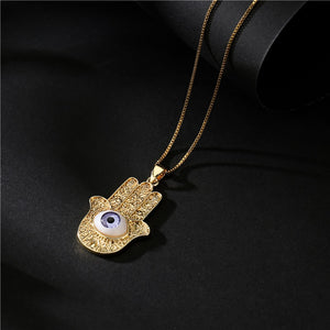 Hamsa Eye Necklace