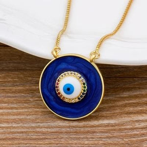 Blue Evil Eye Necklace - Sutra Wear