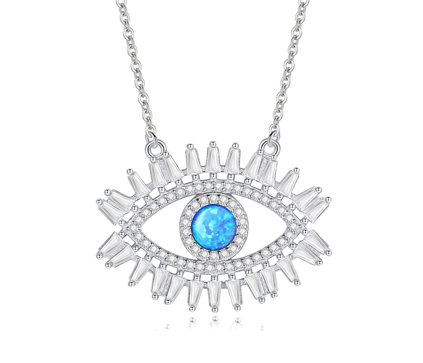 925 Pure Sterling Silver Swarovski Blue Crystal Pendant Necklace For W -  Accessorize India