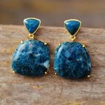 natural crystal earrings
