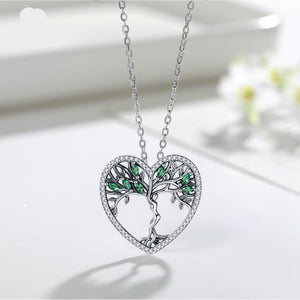 Heart Tree of Life 925 Sterling Silver Jewelry