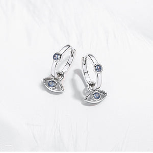 evil eye earrings silver
