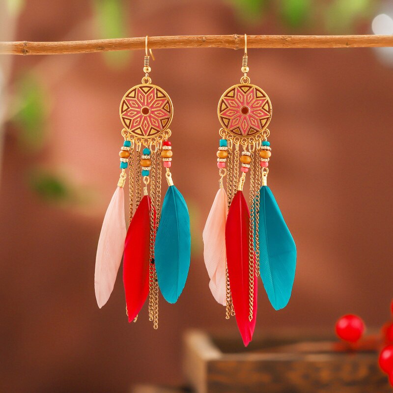 24611 – Dreamcatcher Feather and Arrow Earrings – Western F.a.s.h.i.o.n