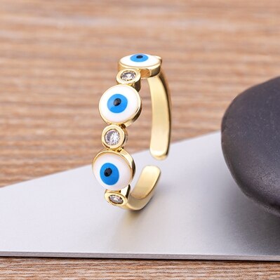 Evil Eye Adjustable Ring Style 2