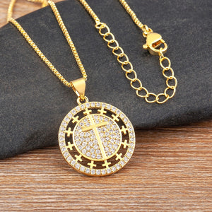Rounded Cross Necklace