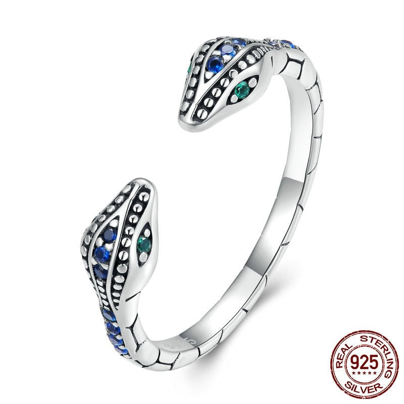 Buy Snake Ring Silver Wedding Bands Rings Statement Finger Ring Stainless  Steel Adjustable Rings for Women and Girls Online at desertcartINDIA