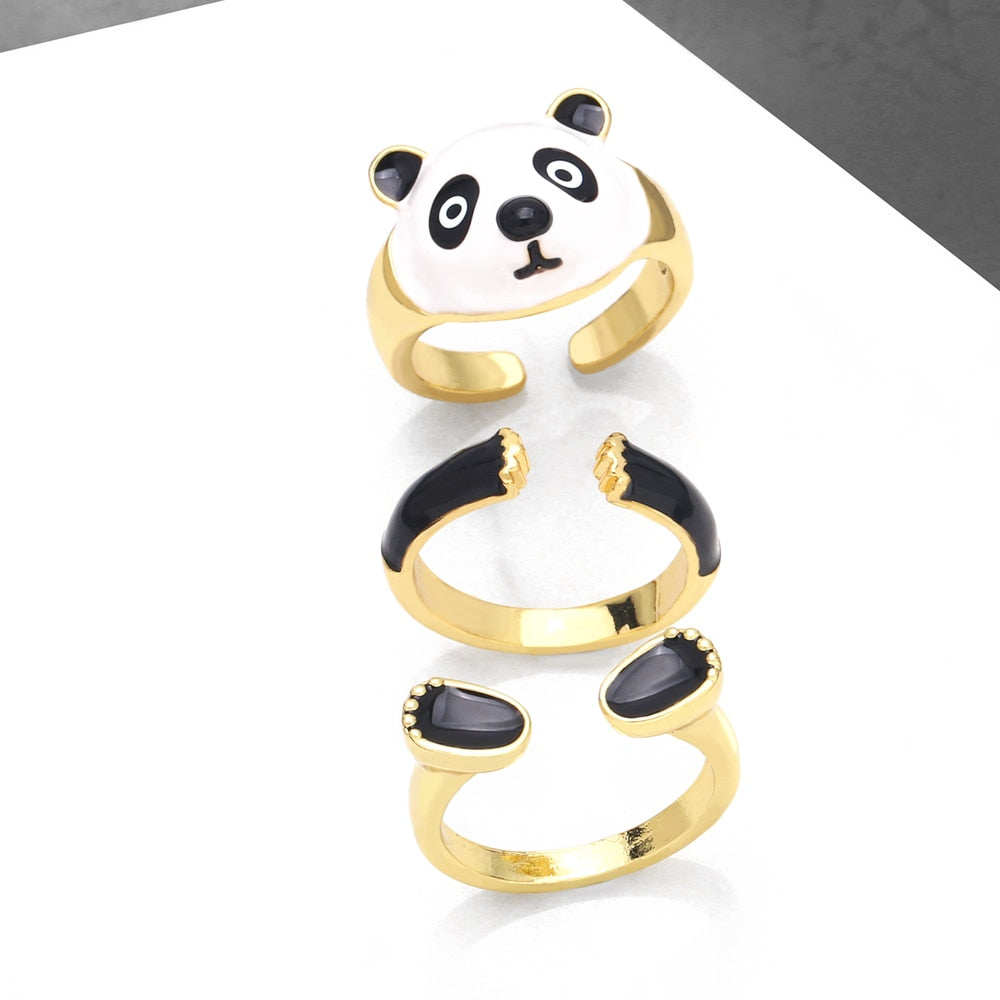 Real Diamonds Daily Wear Diamond Panda Stud Earrings 10kt