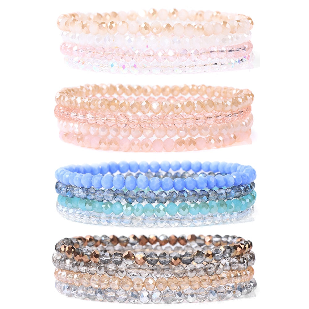 Buy Crystal Bracelets Multi Layer Stone Beads Couple-Combo Matching Best  Friend Relationship Couple Bracelet set of 2 pics at Amazon.in
