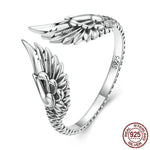 Sterling Silver Open Wings Ring